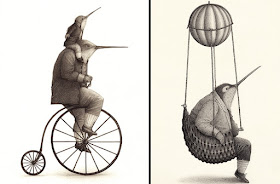 02-Modes-of-transport-Surreal-Illustrations-David-Alvarez-www-designstack-co