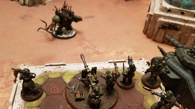 Warhammer 40k battle report - Eternal War -  Crusade - 500 points - Imperial Guard vs Chaos Space Marines - The Purge