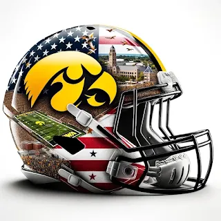 Iowa Hawkeyes Patriotic Concept Helmet