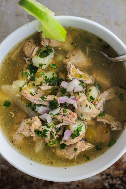 Slow Cooker Spicy Posole Verde | The Chef Next Door