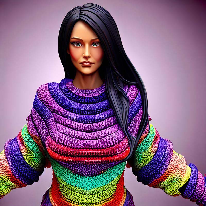 3D Knitting Sweater art