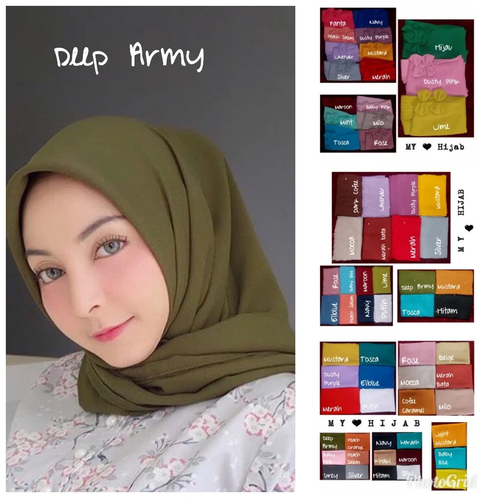 Kerudung Saudia Warna Army Hijabfest