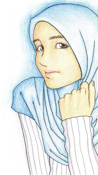 Baby cute Cartoons of muslimah