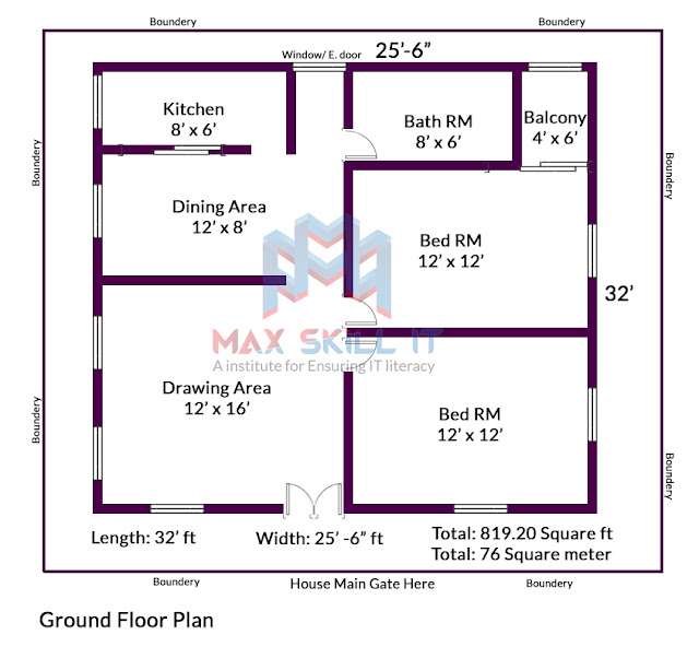 2bhk modern house plan design