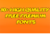 10+ High Quality Free Premium Fonts