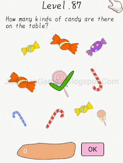 Super Brain [aaron.zhang] Level 87, How Many Kinds Of Candy Are There On Table?