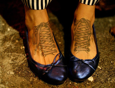 Crazy Shoe Laces on Shoe Lace Tattoo