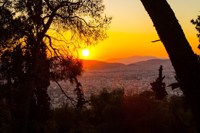 sunset in Athens