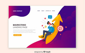 Flat Marketing Landing Page Template Free Vector
