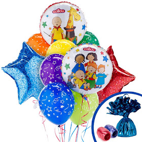 Caillou birthday party ideas-balloon bouquet