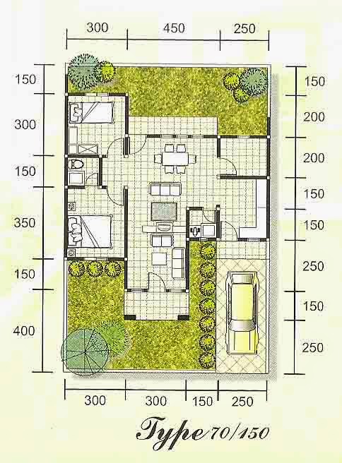  Denah  Rumah  Tipe 70 Yang Nyaman dan Indah