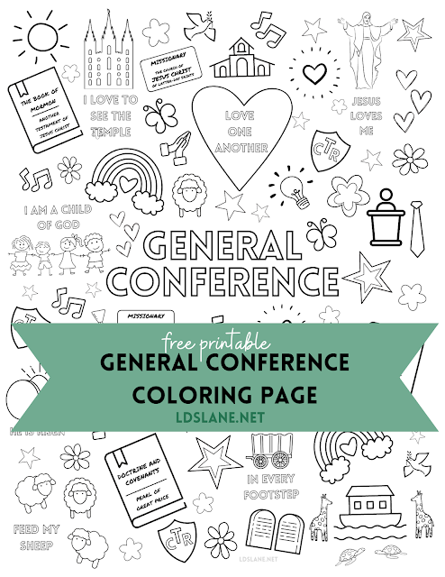 Free LDS GENERAL CONFERENCE coloring page