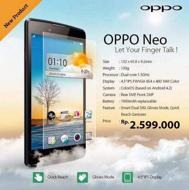 Smartphone Android Oppo Neo