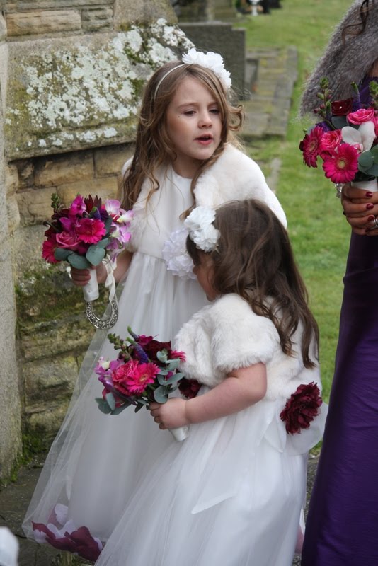 Christine looked so wonderful when she arrived at church with her dad