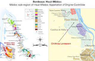 A detail of the Médoc sub-region of Bordeaux called Haut-Médoc 