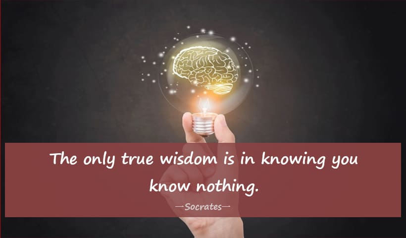 The only true wisdom is in knowing you know nothing.―Socrates