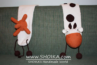 amigurumi cow, cow, cute cow, cow scarf, amigurumi scarf