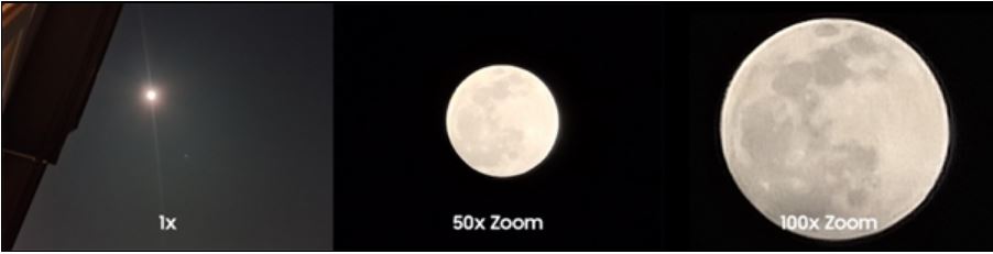 Samsung's official S20 Ultra shooting the moon: 100x zoom is amazing