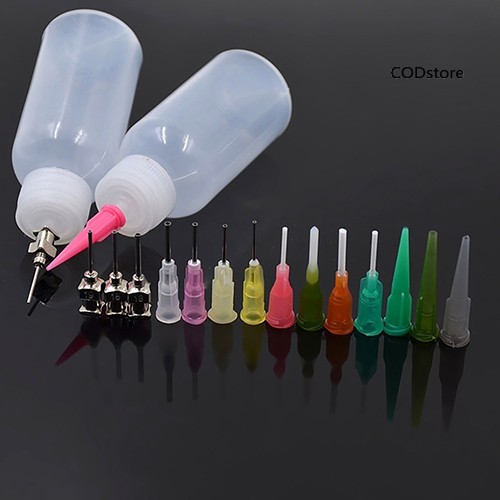 COD*Henna Tattoo Applicator Squeeze Plastic Drawing Bottle Detailing Nozzle Tip Set