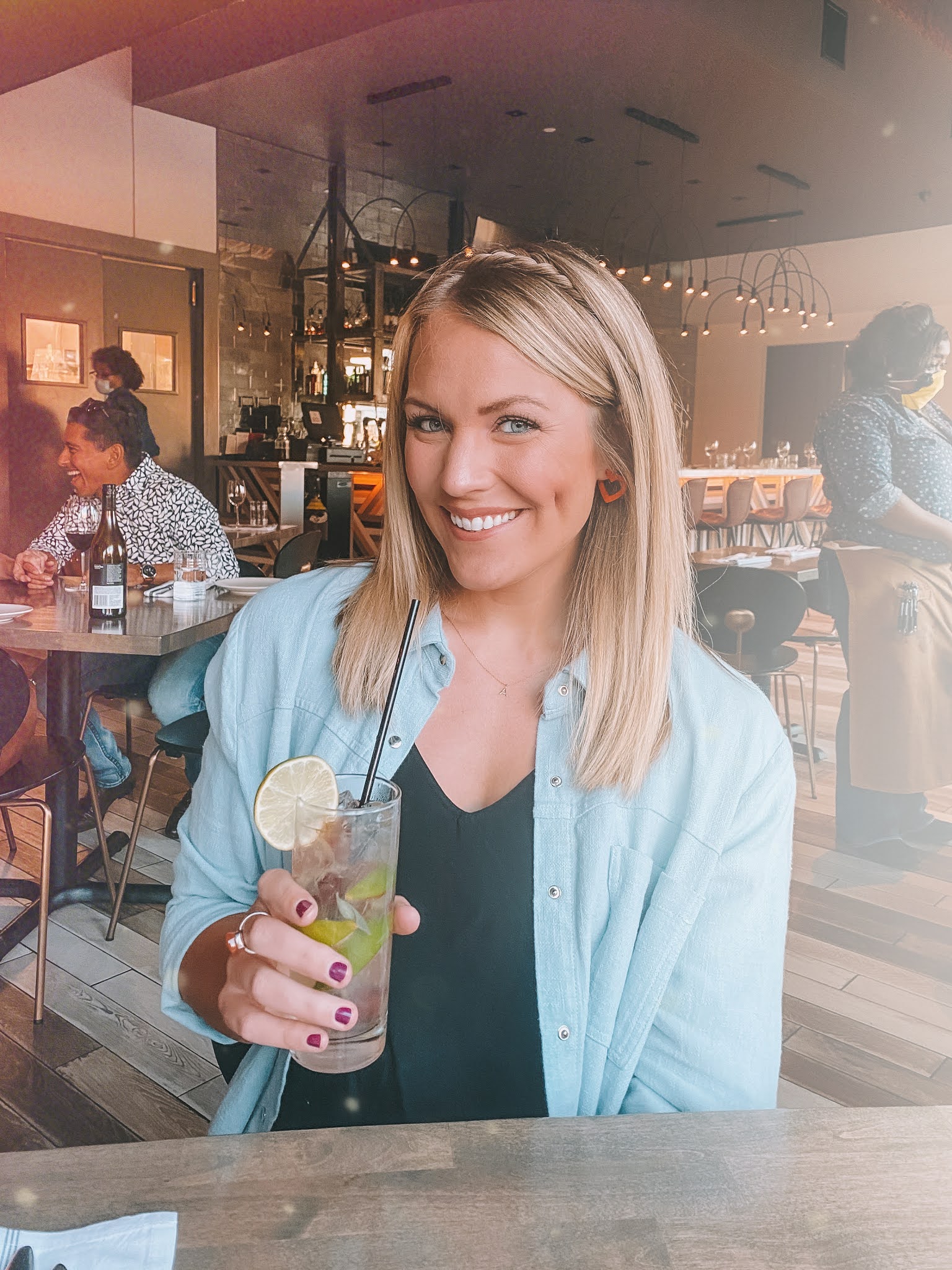 OKC blogger Amanda's OK sipping a cocktail at Black Walnut on date night