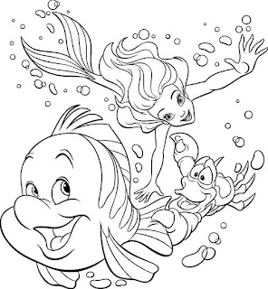 free litle mermaid coloring pages for kids