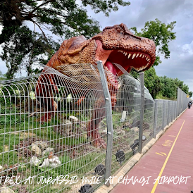 T-Rex at Jurassic Mile Changi Airport