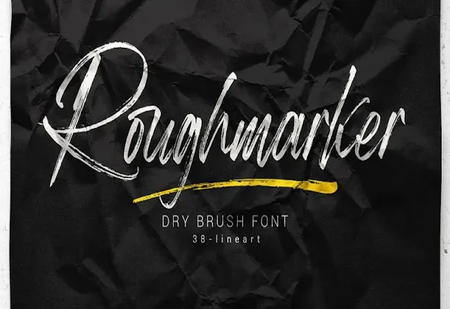 Roughmarker Brush Font