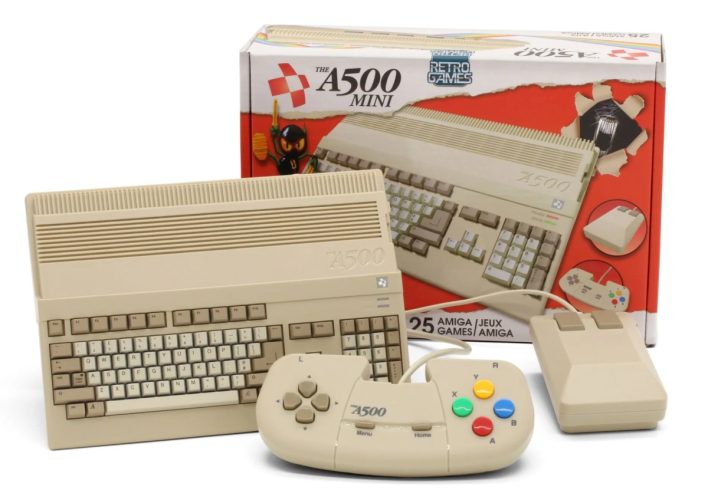 The A500 Mini, an Amiga clone, is currently available in the UK