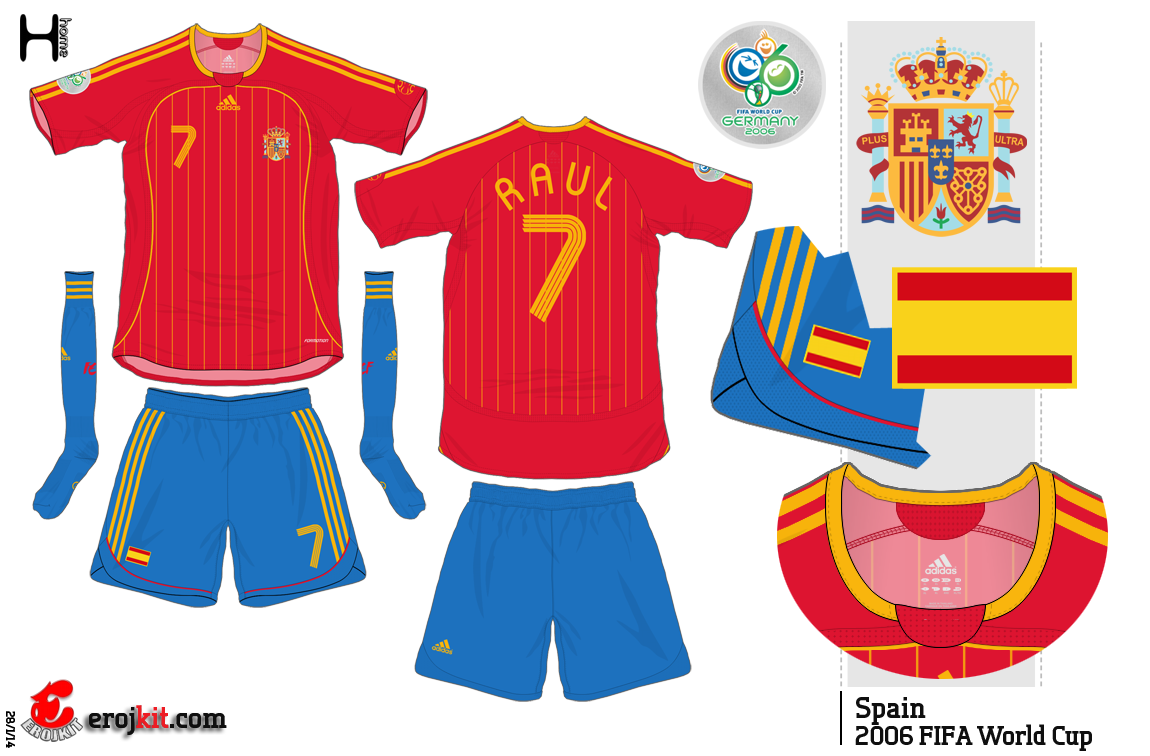 Kit Design By Eroj 2006 Espanha Home E Away