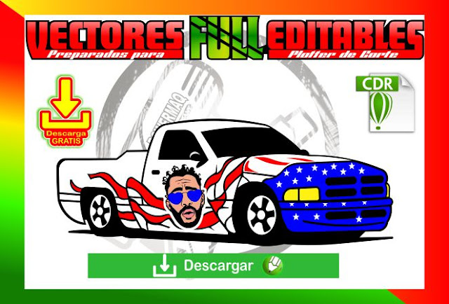 Camioneta de Bad Bunny en vector