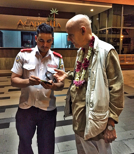 Sankarshan Das Introducing Security Guard to Krishna Consciousness Shah Alam