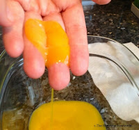 seperating egg yolk