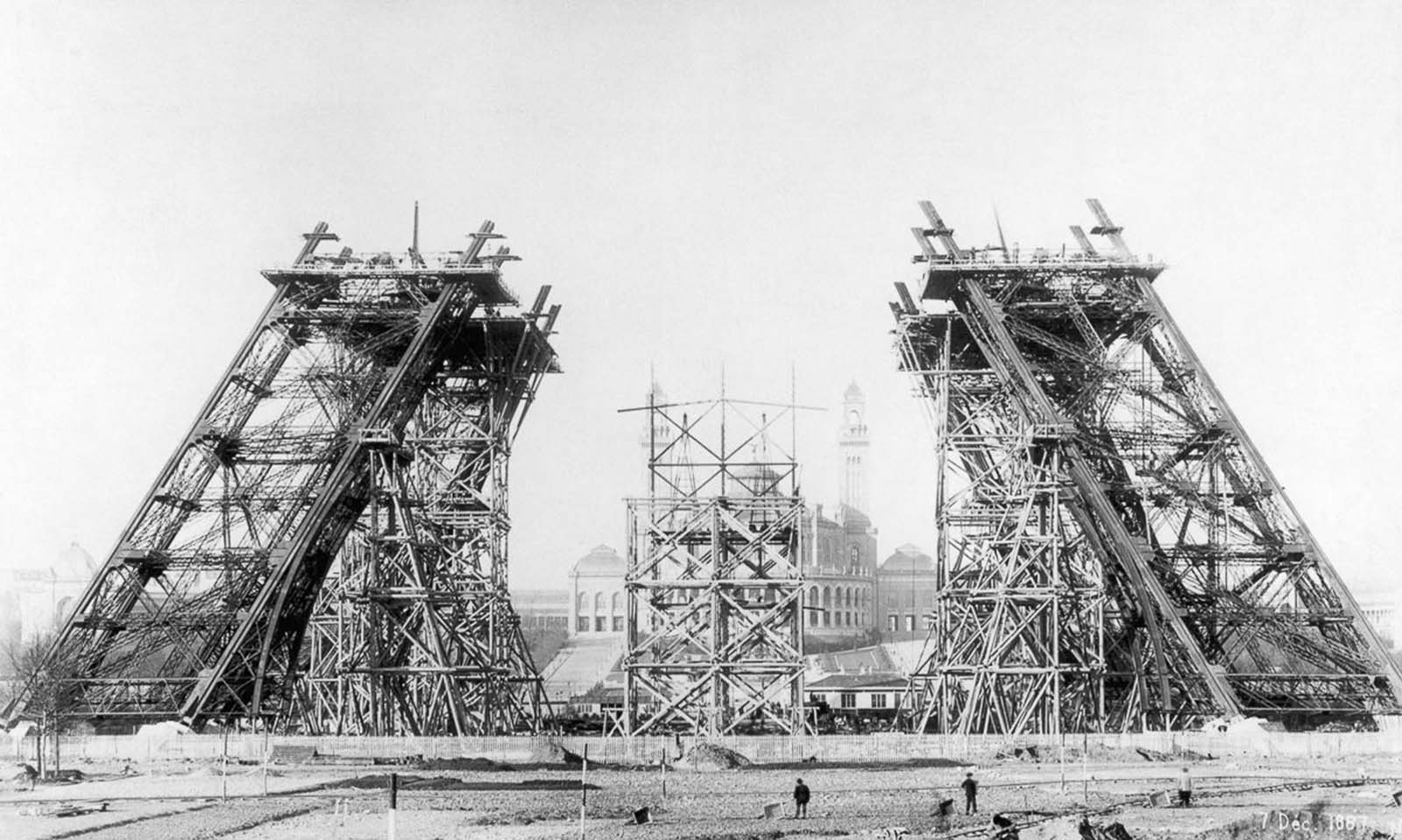 Eiffel Tower under construction, 1887-1889 - Rare Historical Photos