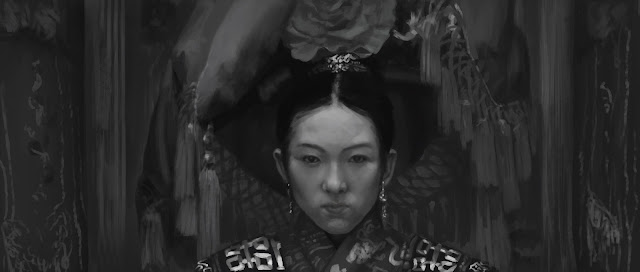 illustration, fantasyart, art, douglas deri, deri,paint,photoshop,sketchbook,wip, studies,crouching tiger, hidden dragon, black and white