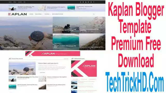 Kaplan Blogger Template  Premium Free Download