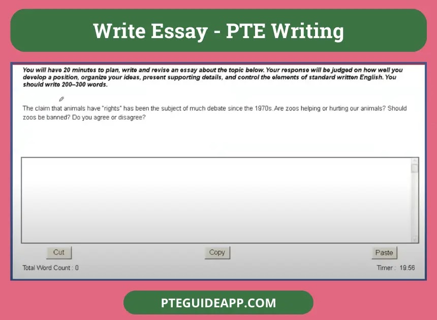 essay word limit in pte