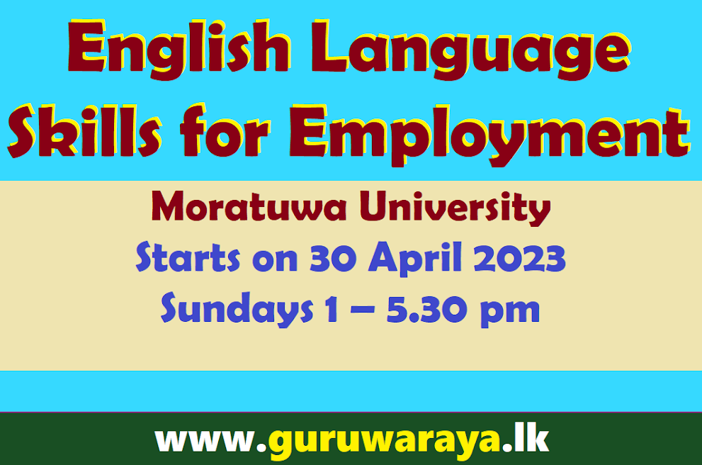 English Language Skills for Employment - Moratuwa university 