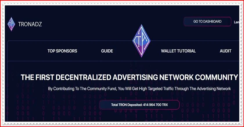 Мошеннический сайт tron-adz.com – Отзывы, развод, платит или лохотрон? Мошенники