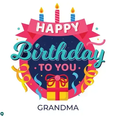 happy birthday images for grandma with candles decoration