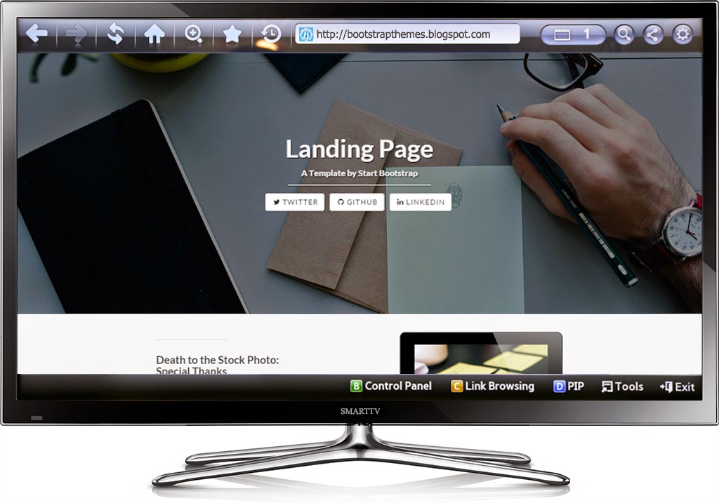 Free Bootstrap Themes SmartTV Preview