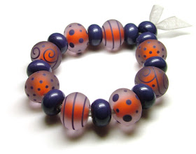 Etched Lampwork Glass Beads