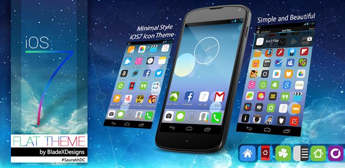 Android Ios7 Flat , Ios7 Flat (APEX NOVA GO THEME) apk