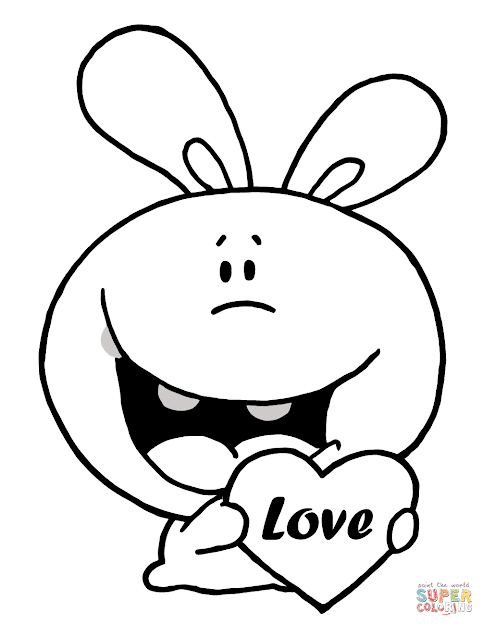 Romantic Rabbit Holds Heart