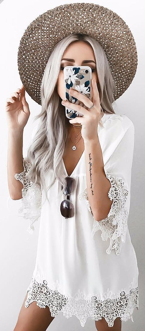 gypsy style perfection / white dress 