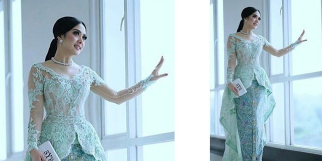 Pesona Kebaya Modern Peplum Dalam Balutan Aktris Indonesia