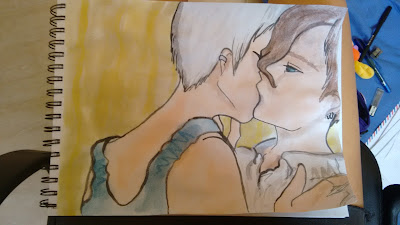 donuth, channel, yaoi, drawing, watercolor, 