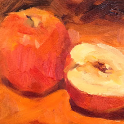 apples red oil painting