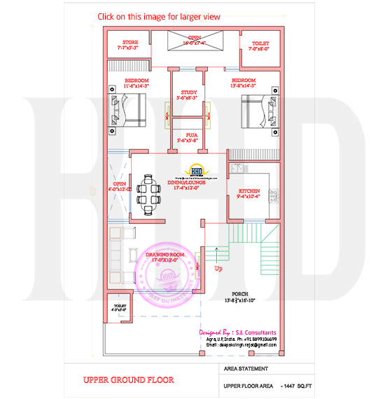 Upper ground floor plan