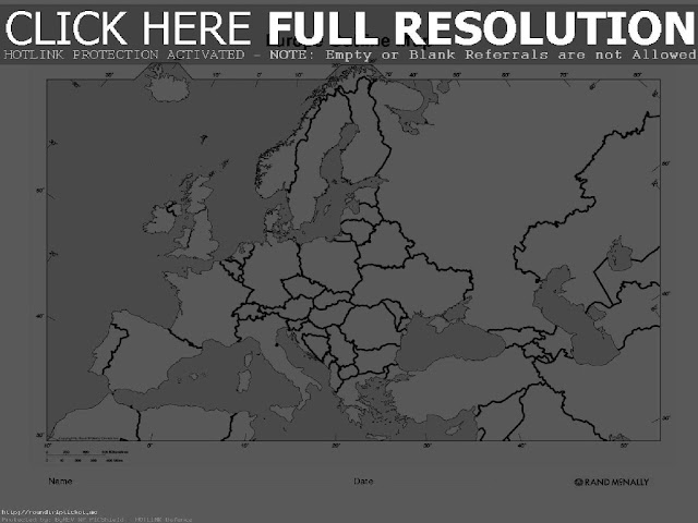 Outline Map Of Europe Printable