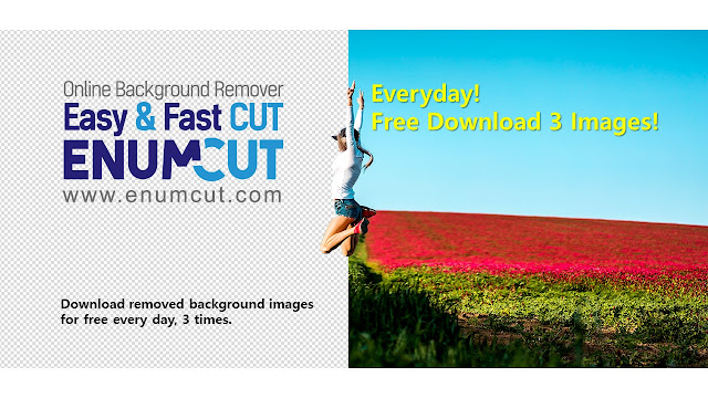 Enumcut! Download removed background images for free every day, 3 times!